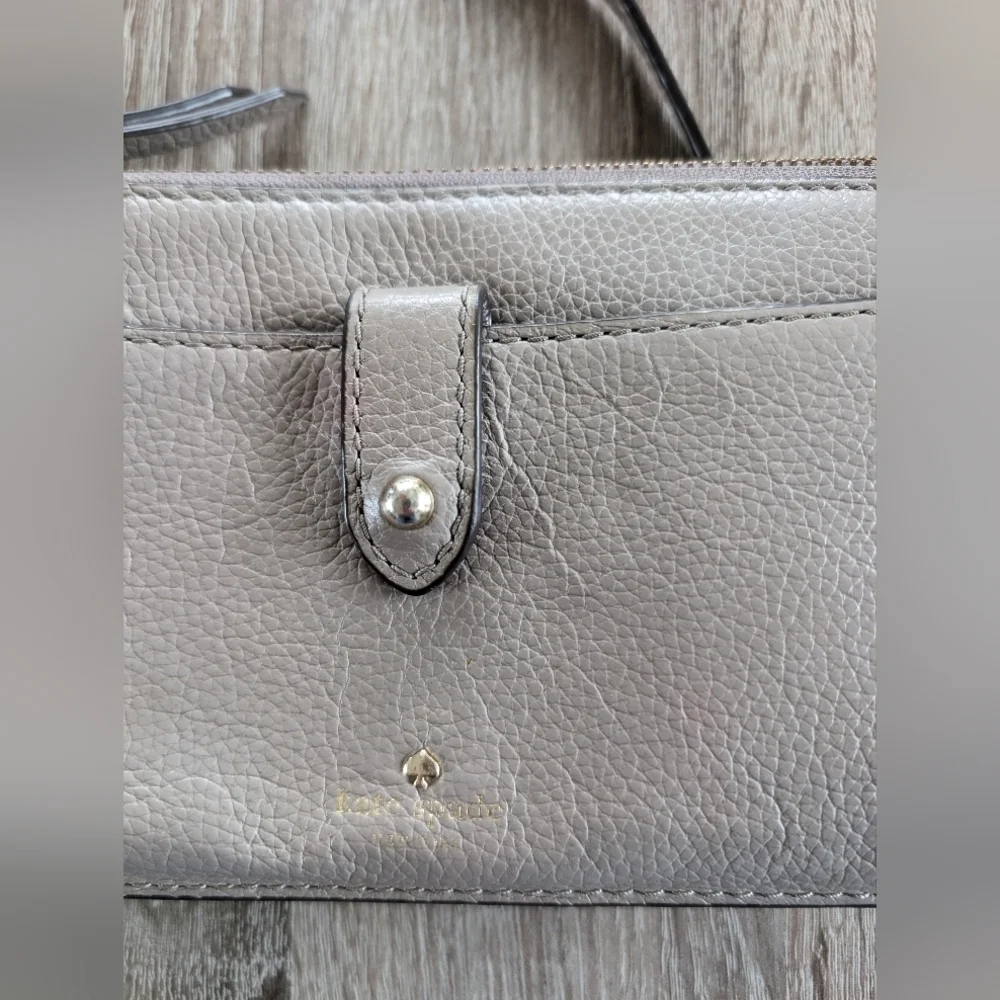 Kate Spade NY Alegra Bag Larchmont Ave Taupe Pebbled Leather